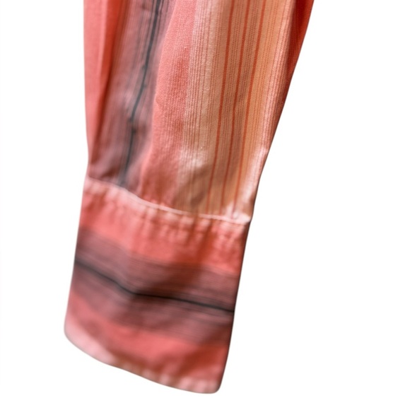 Eddie Bauer 100 | 2x 100 | 2 Cotton Poplin Button-up top pink gray white Small - Picture 4 of 11